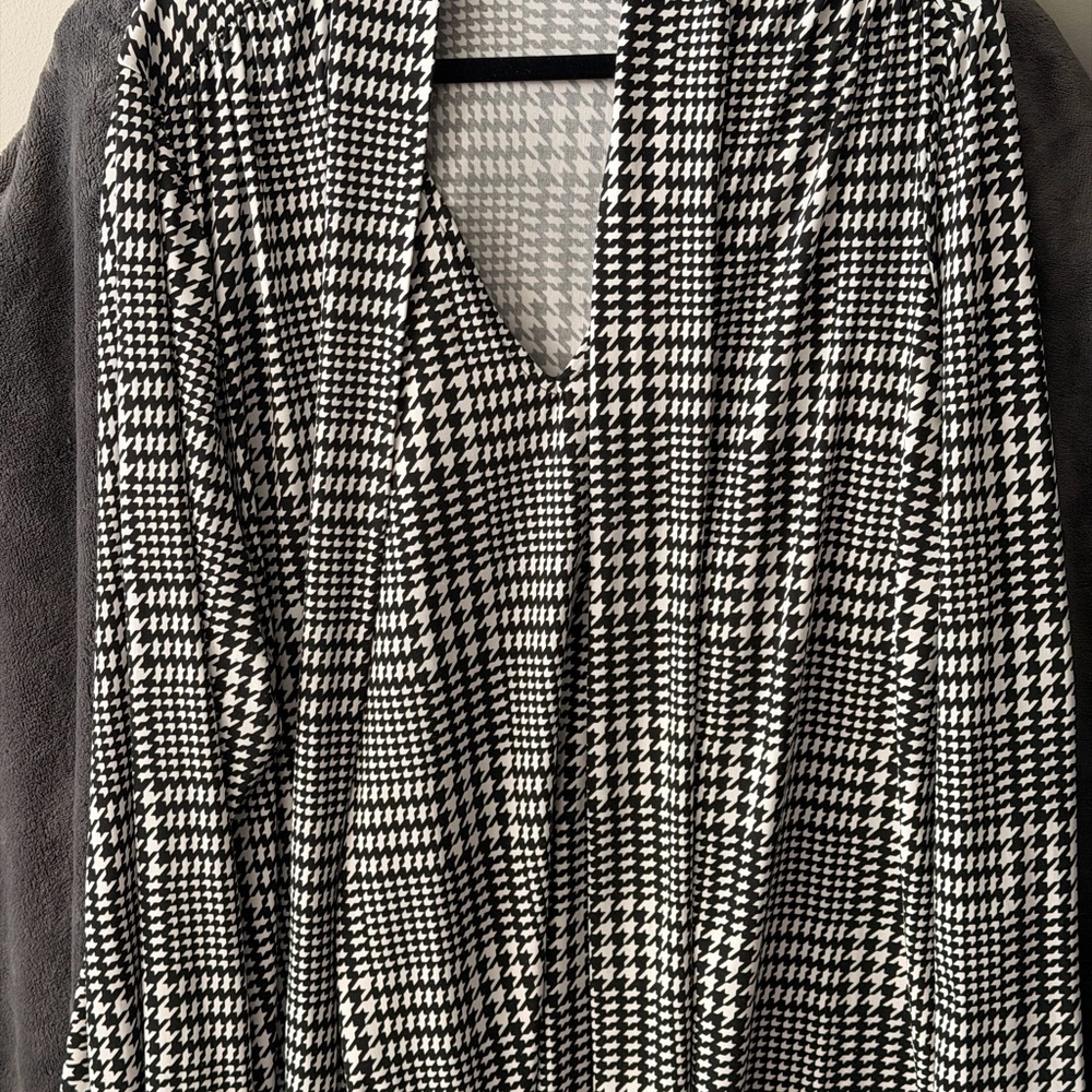 Lane Bryant Monochrome Houndstooth Dress